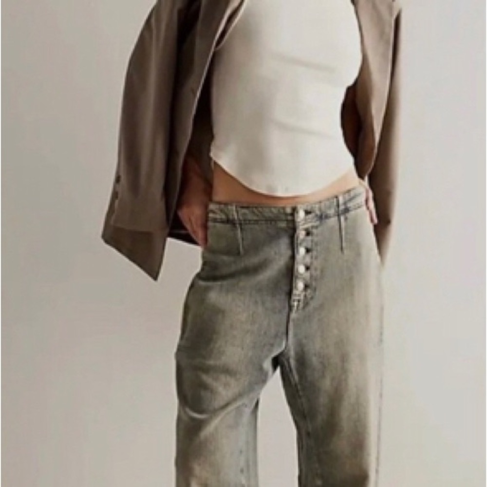 Free People Osaka Barrel Cropped Jeans